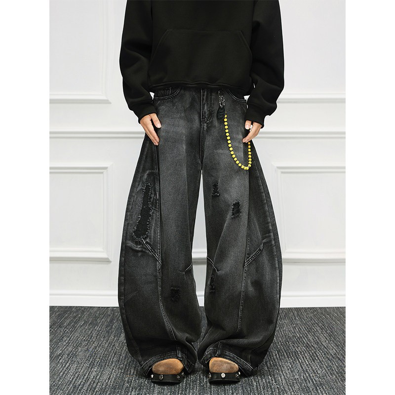 Men'S Fashion Grey Jeans - 빈티지 뉴 패션 아메리칸 스타일 남성용