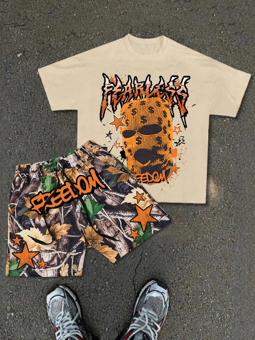 Mens Fashion Camo Pants - 3d 위장 나무 잎 프린트 남성용