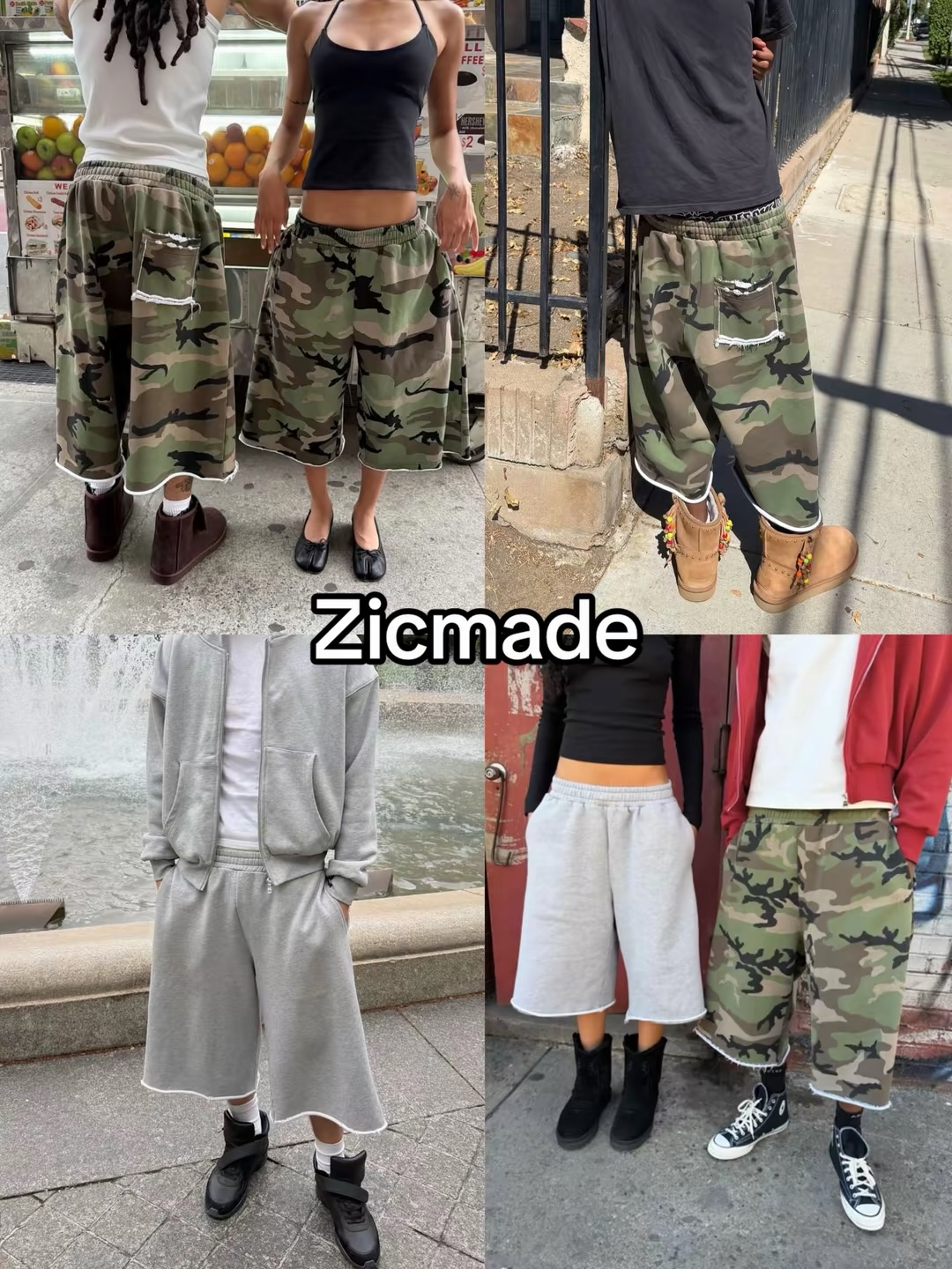 Mens Fashion Camo Pants - 하라주쿠 힙합 카모 반바지 카모 스트리트웨어