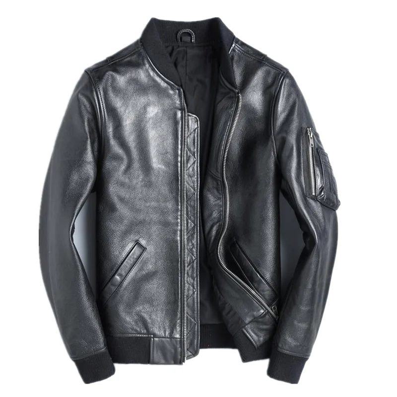 Bomber Jacket Men - YR 클래식 Ma-1 공군 가죽 재킷,