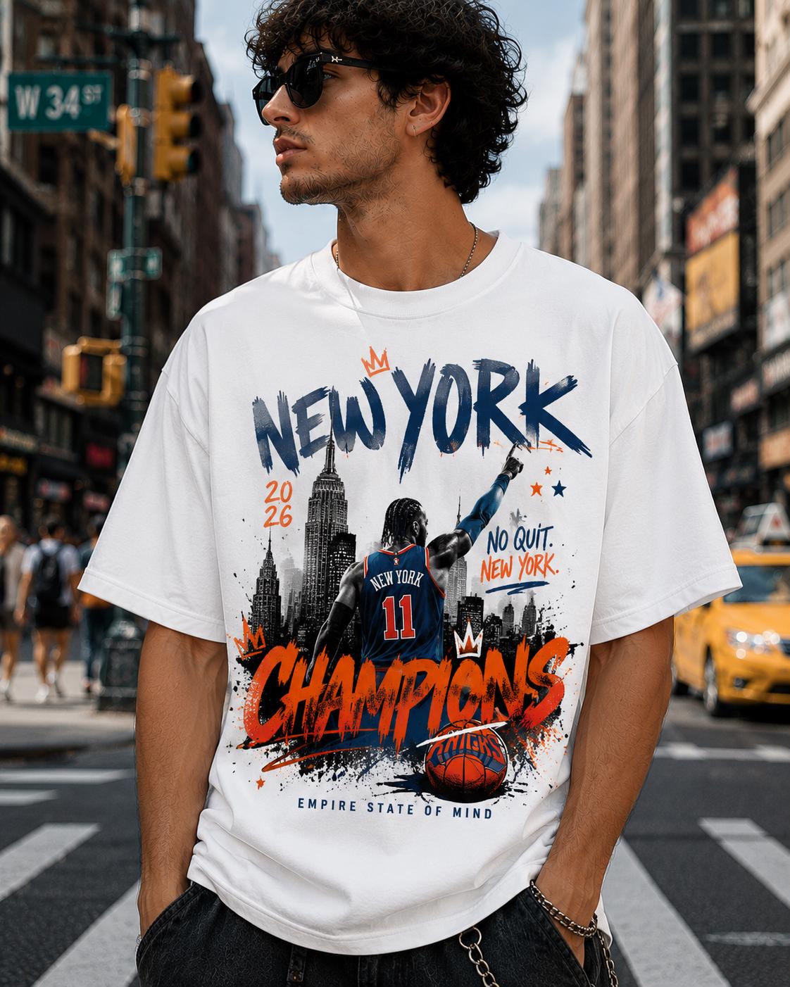 York Men'S Fashion - 2026 뉴욕 챔피언 제이렌 브런슨 티셔츠