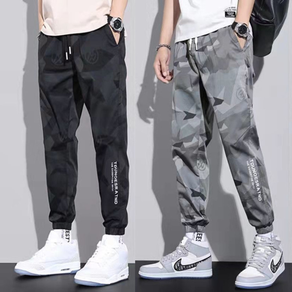 Mens Fashion Camo Pants - 남성용 카모 조거 팬츠 여름용 얇은