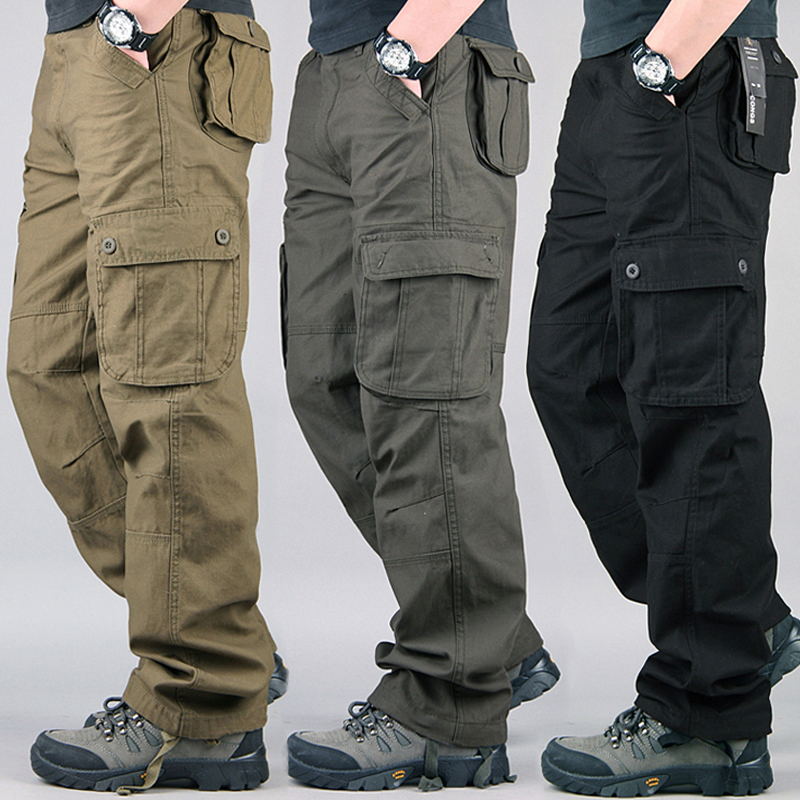 Cargo Jogger Pants - 남성용 전술 카고 바지, 코튼 작업복,