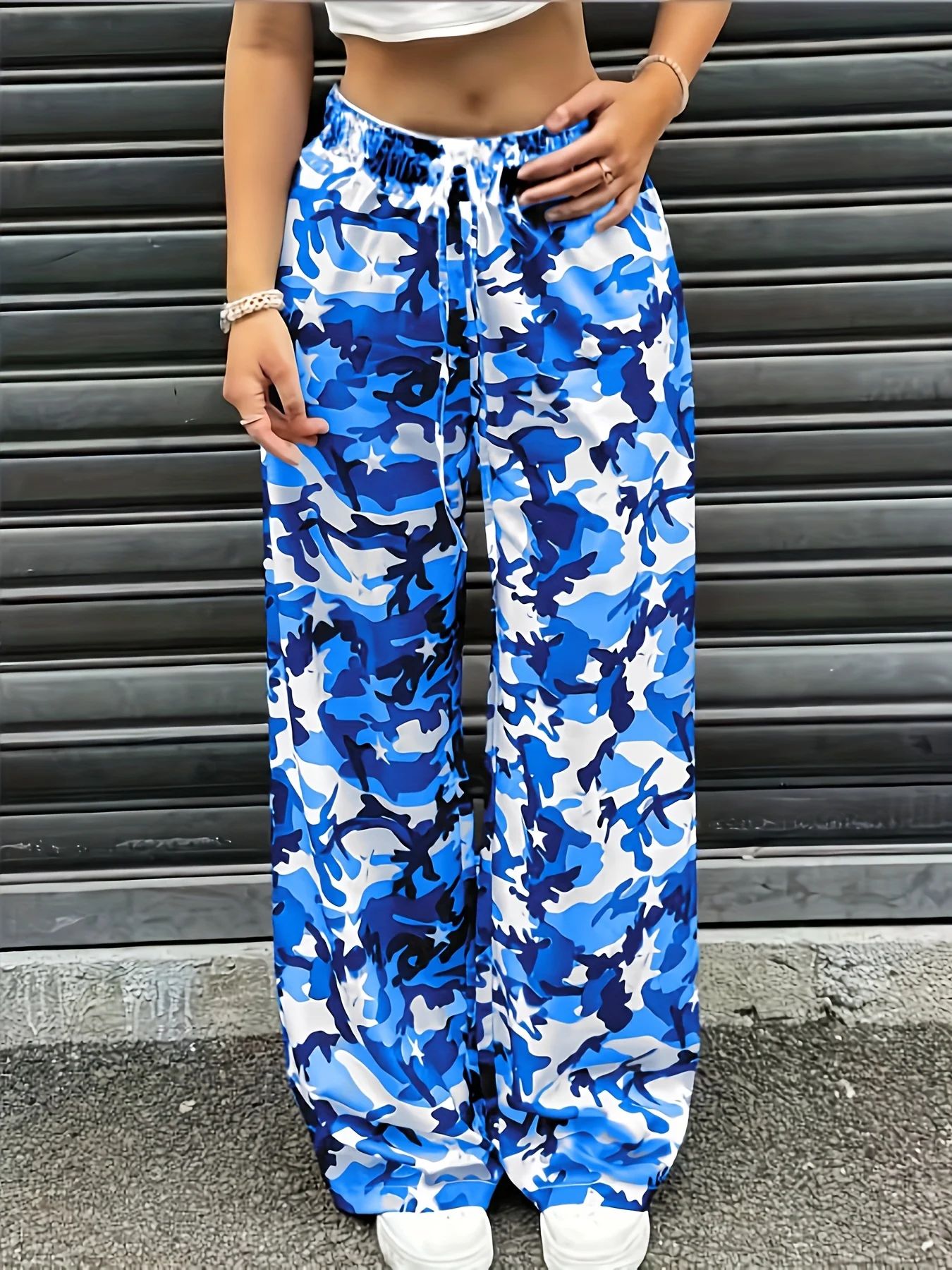 Mens Fashion Camo Pants - 핫세일 여름 남녀 블루 카모 와이드