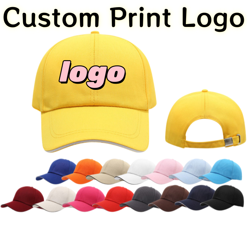 Mens Fashion Caps - 맞춤형 로고 프린트 순면 메탈 버클