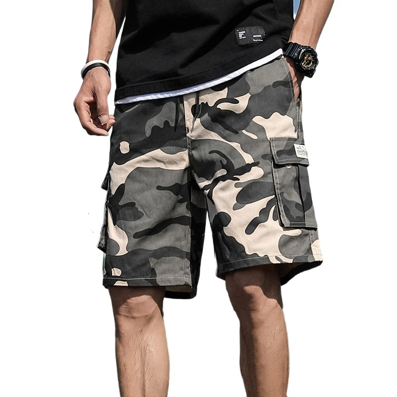 새로운 남성용 카모플라주 카고 반바지 (드로스트링 &  - Mens Fashion Camo Pants 리뷰 및 가격