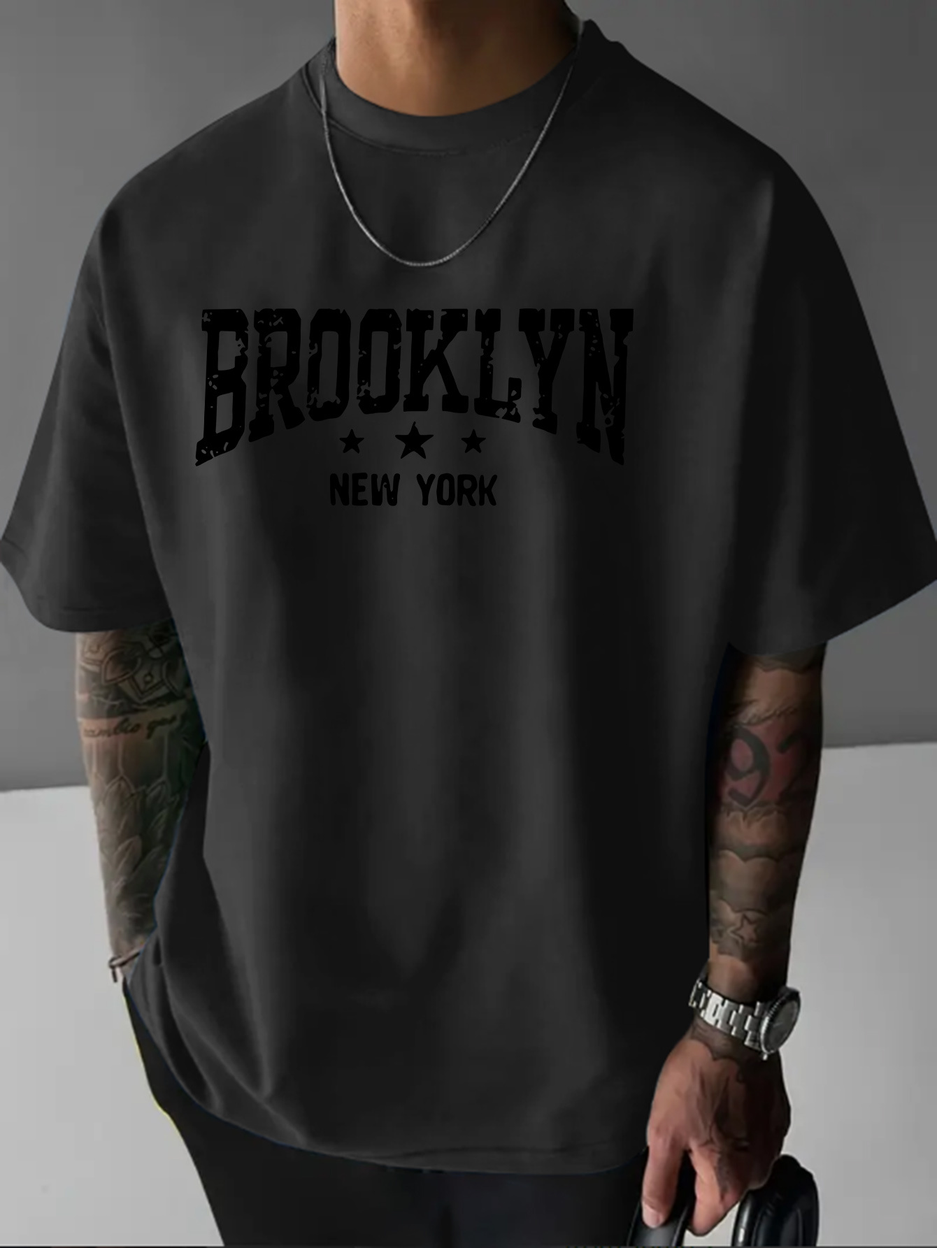 남성용 100% 순면 패셔너블 캐주얼 루즈 브루클린 뉴 - York Men'S Fashion 리뷰 및 가격