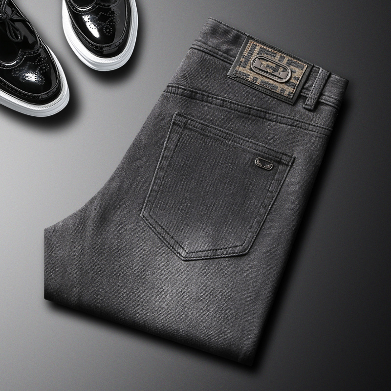 2025 가을 새로운 트렌디 브랜드 청바지 남성 연기  - Men'S Fashion Grey Jeans 리뷰 및 가격