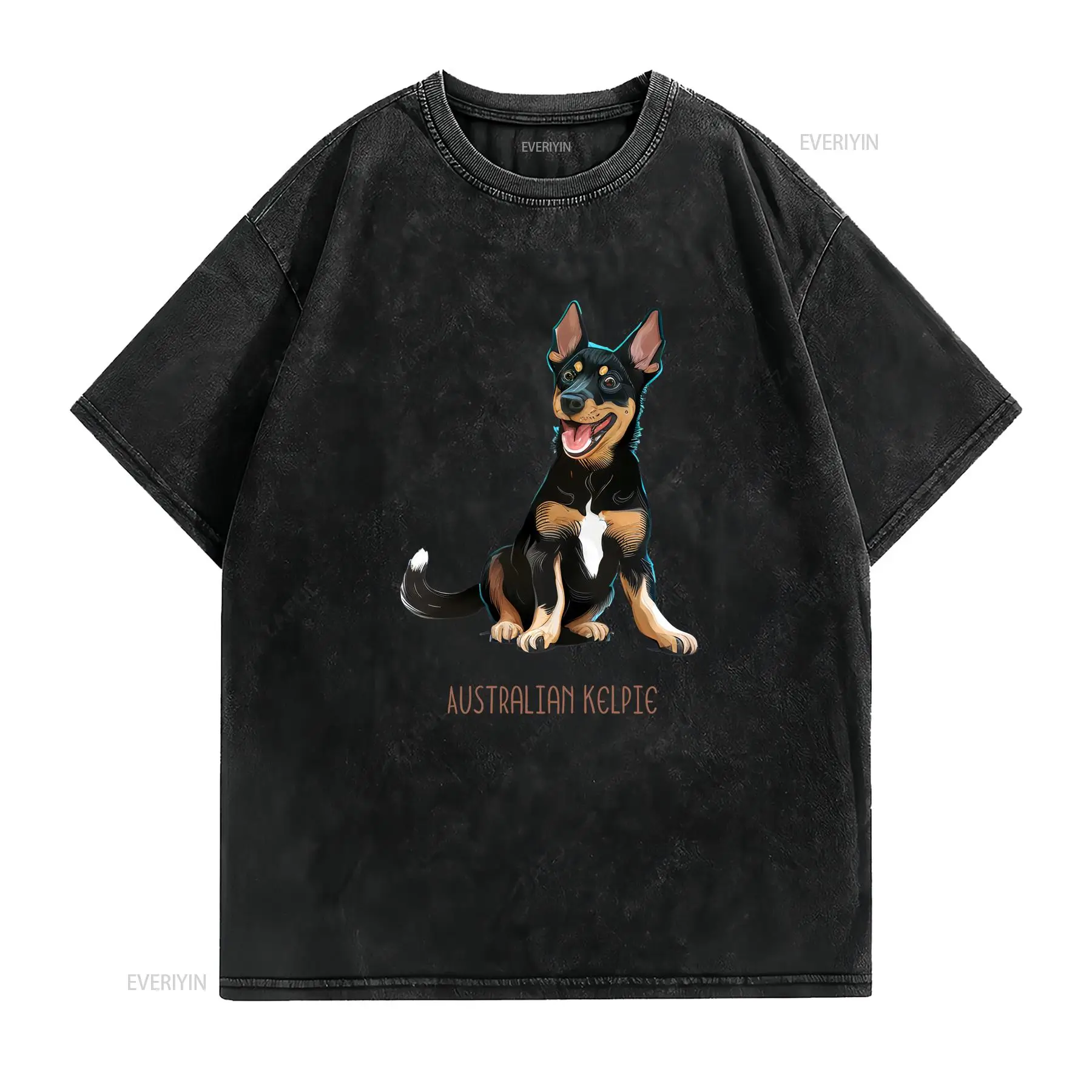 호주산 켈피 티셔츠 S 5XL 빈티지 워싱 캐주얼 통기 - Mens Fashion Australia 리뷰 및 가격