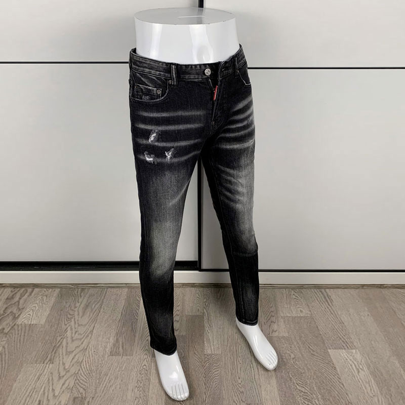 스트리트 패션 남성 꽉 블랙 그레이 청바지 레트로 탄성 - Men'S Fashion Grey Jeans 리뷰 및 가격