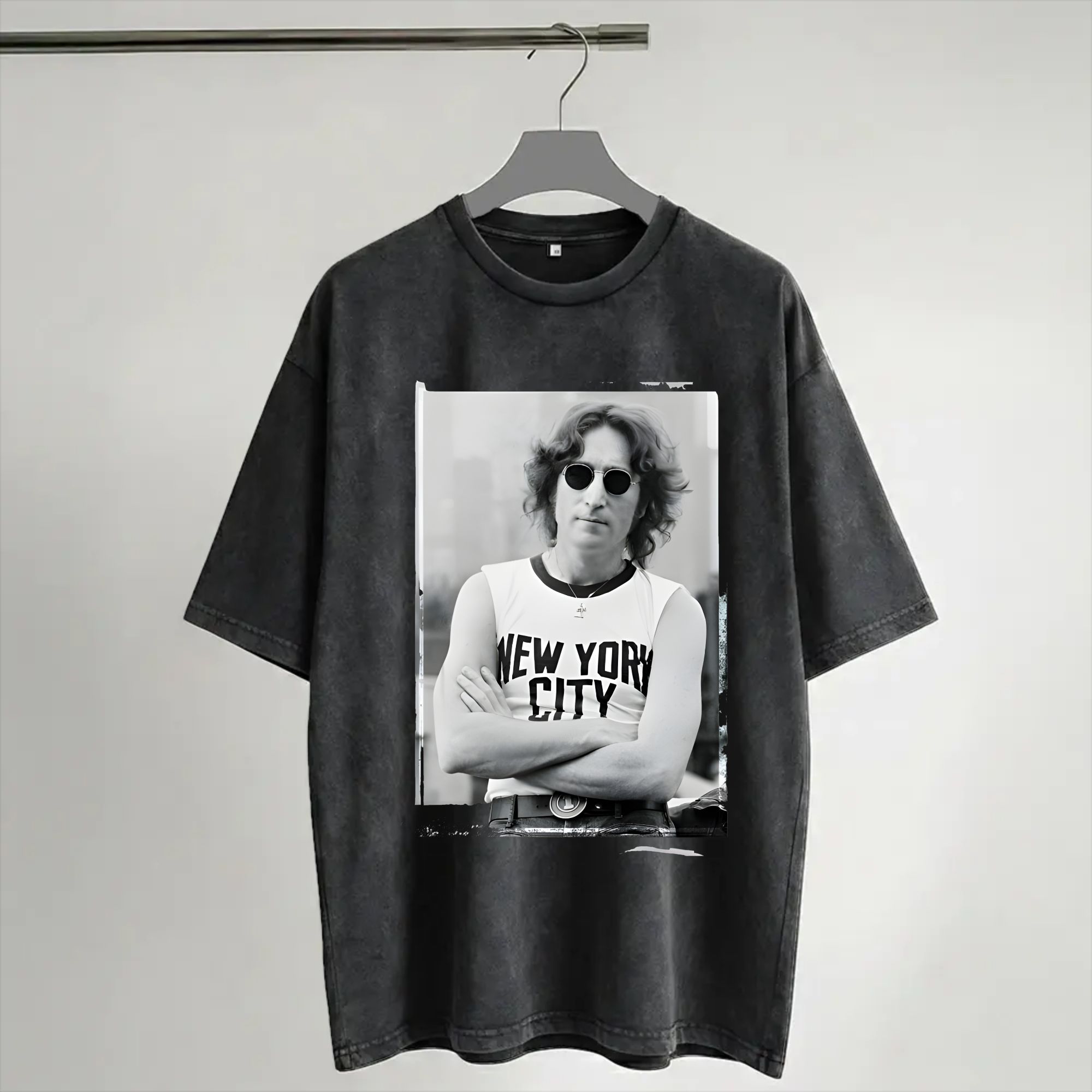 하라주쿠 워시드 셔츠 존 레논 1972 라이브 뉴욕시  - York Men'S Fashion 리뷰 및 가격