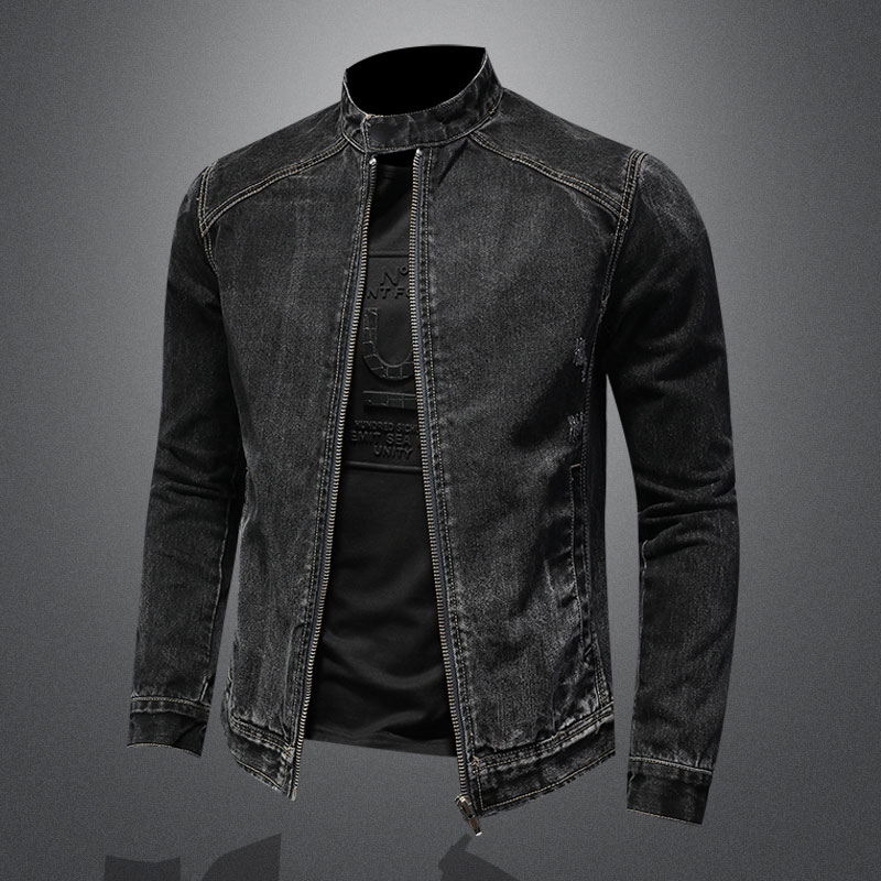 남성용 빈티지 스탠드 칼라 파일럿 코트 데님 봄버 재킷 - Bomber Jacket Men 리뷰 및 가격