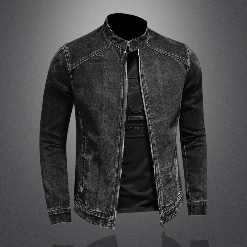 남성용 빈티지 스탠드 칼라 파일럿 코트 데님 봄버 재킷 - Bomber Jacket Men 리뷰 및 가격