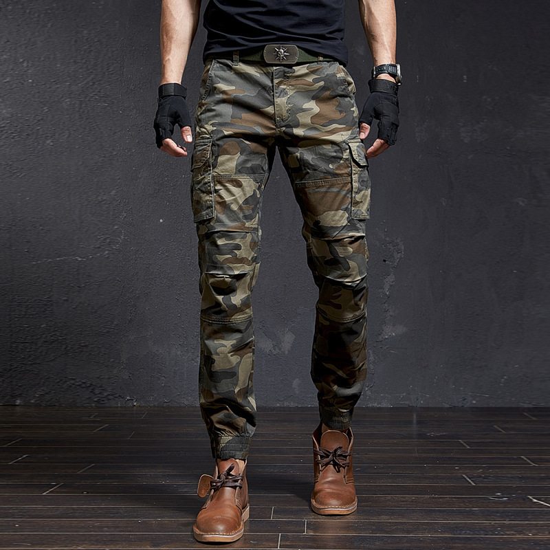 패션 고품질 슬림 위장 캐주얼 전술 카고 바지 남성 s - Mens Fashion Camo Pants 리뷰 및 가격