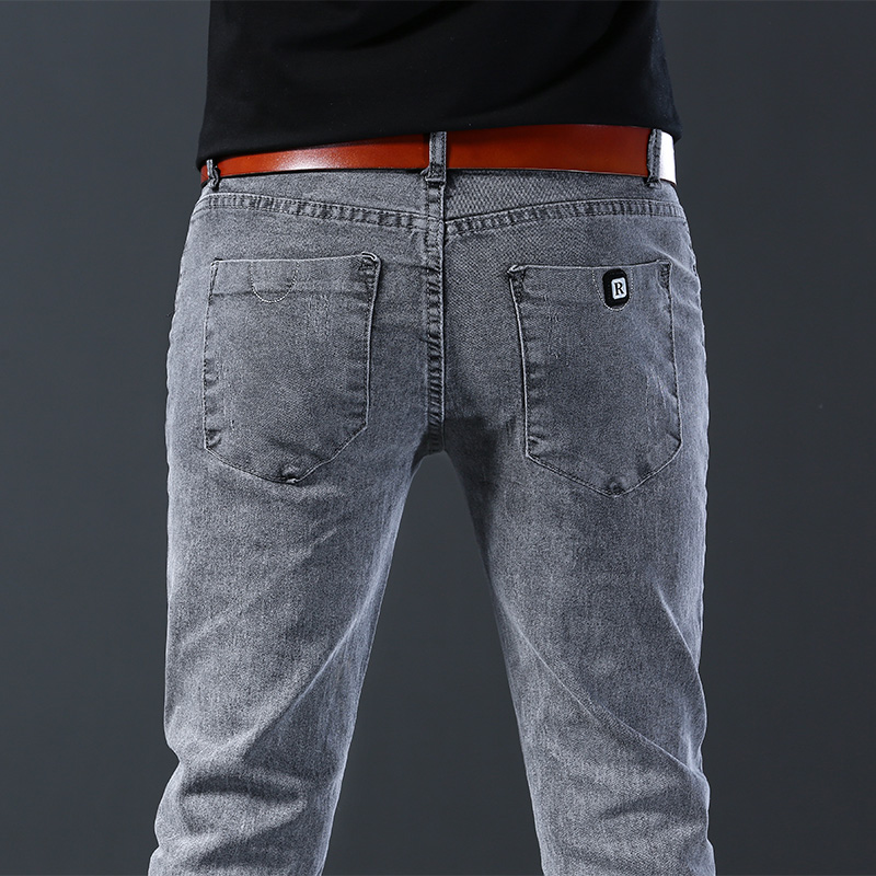 남성 슬림 탄성 그레이 청바지 패션 편안함 통기성 남성 - Men'S Fashion Grey Jeans 리뷰 및 가격