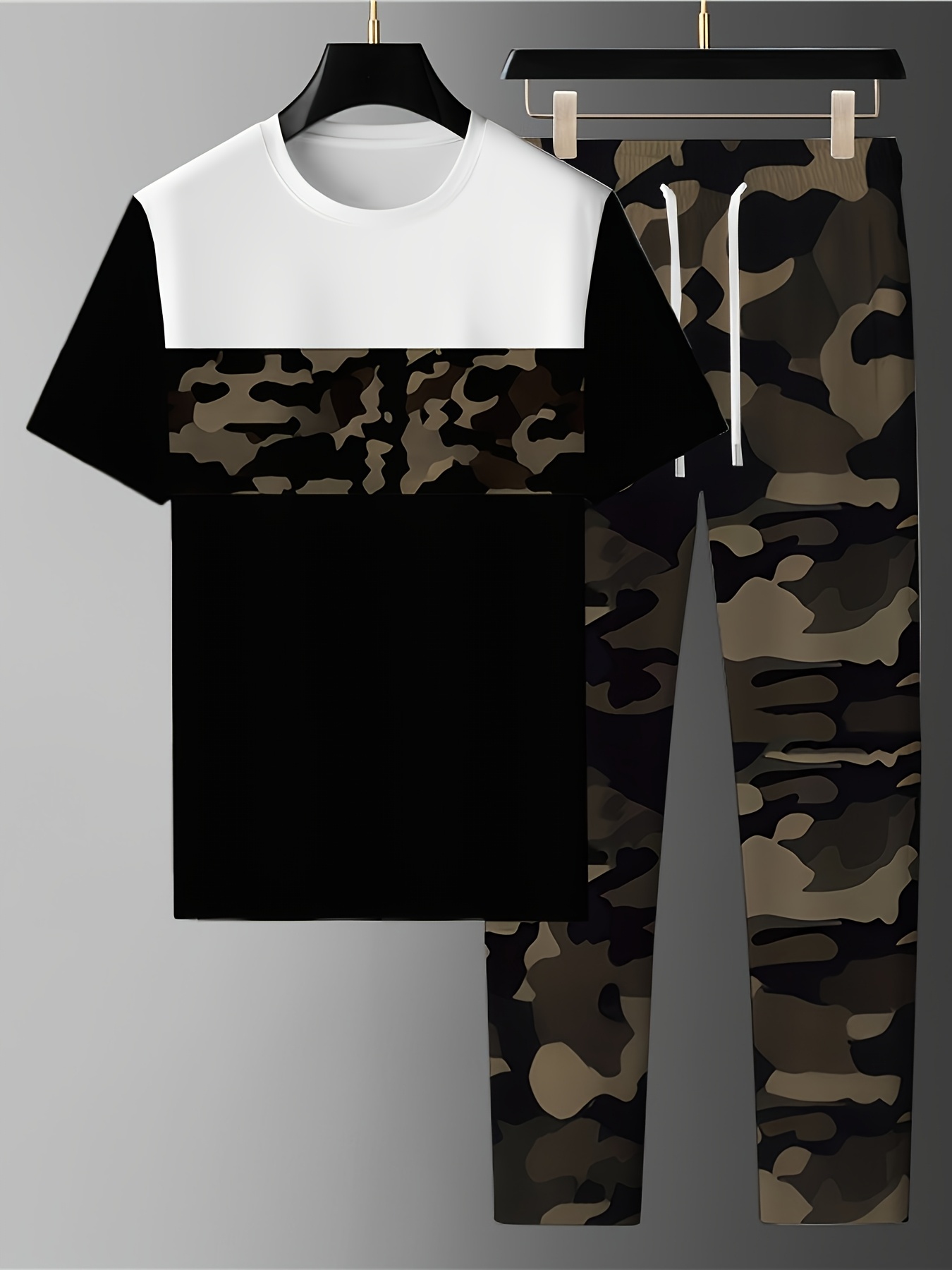 2026년 여름 신상 남성 반팔 긴바지 세트, 3D 카 - Mens Fashion Camo Pants 리뷰 및 가격