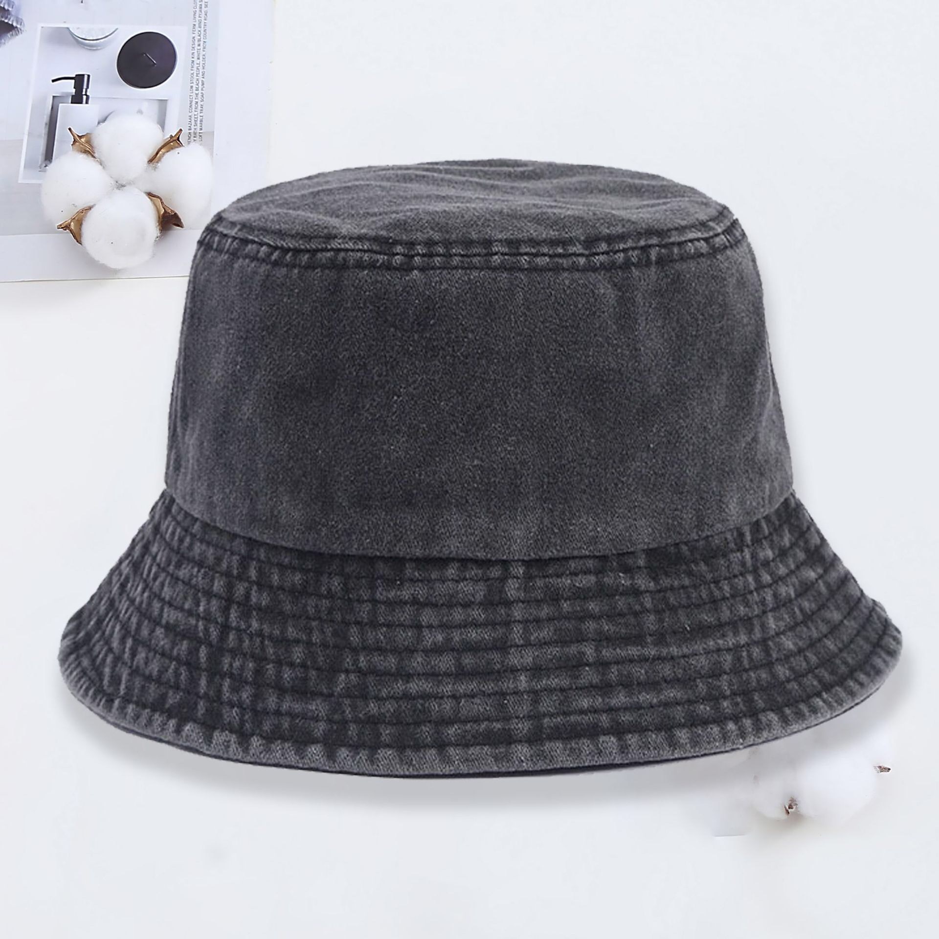 커스텀 로고 데님 버킷햇 패션 워싱 데님 캡 디자인 남 - Mens Fashion Caps 리뷰 및 가격