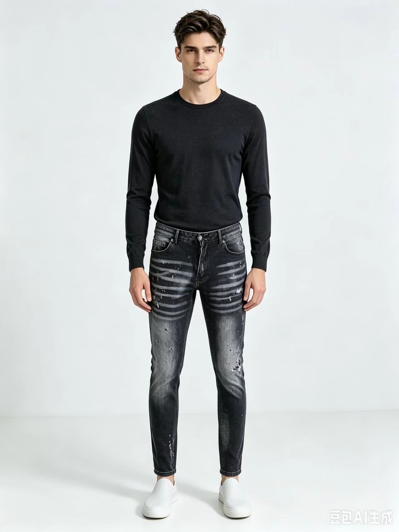 남성용 하이 스트리트 힙합 그래피티 스크래치 워시 엘라 - Men'S Fashion Grey Jeans 리뷰 및 가격