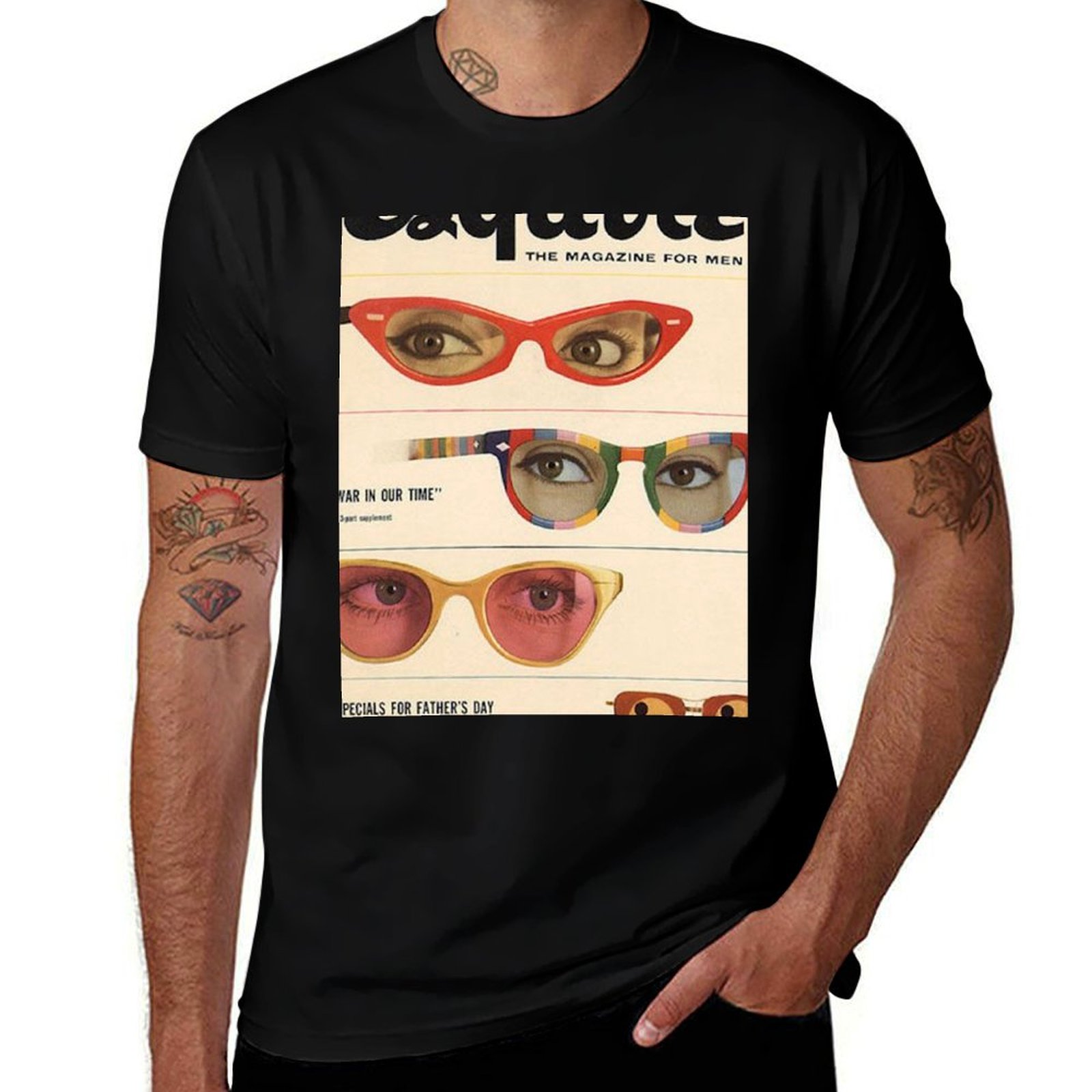 에스콰이어 1960년대 매거진 선글라스 레트로 패션 티 - Mens Fashion Magazines 리뷰 및 가격