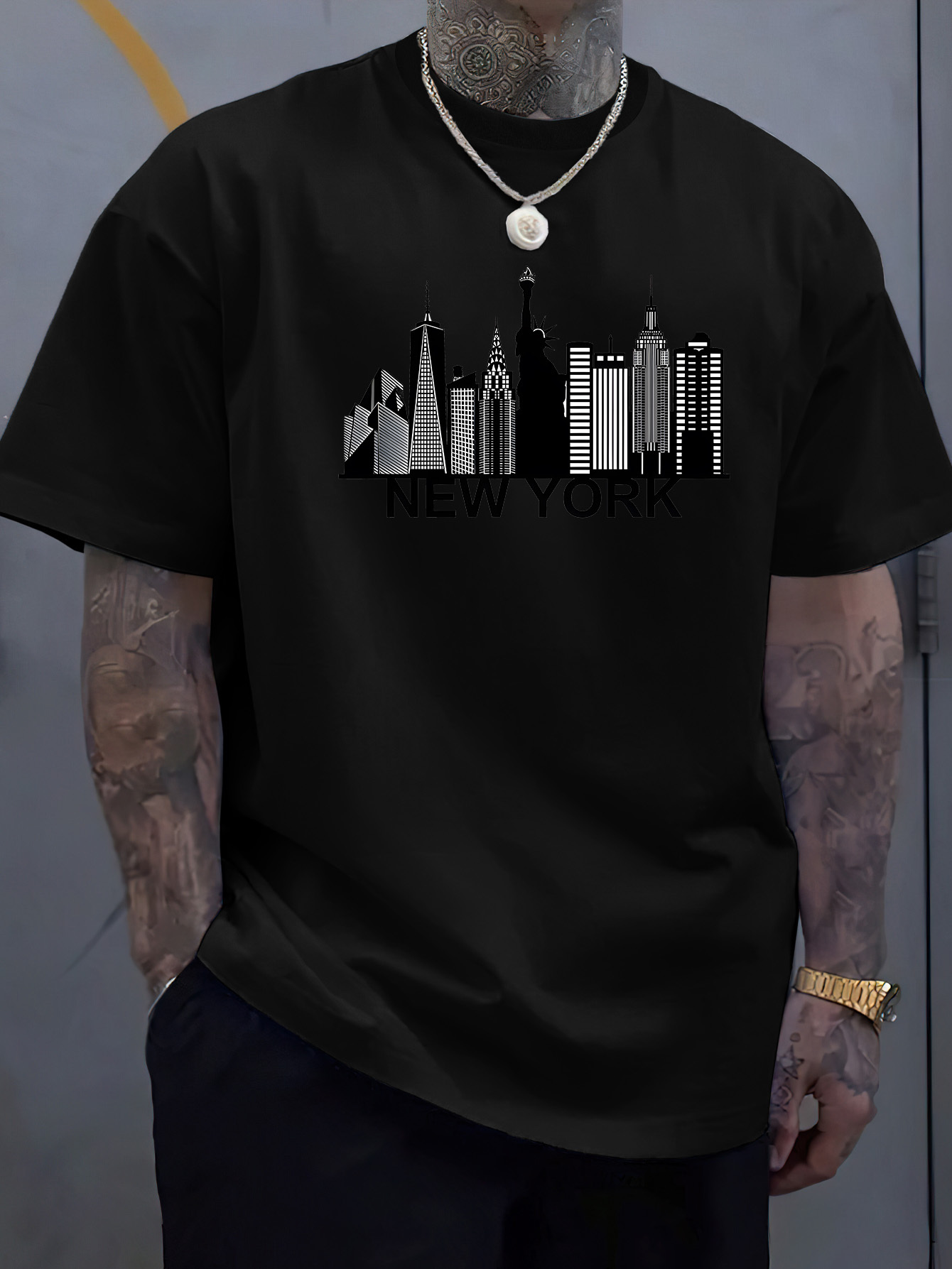 면 소재 남성용 뉴욕 시티 패턴 프린트 패셔너블 캐주얼 - York Men'S Fashion 리뷰 및 가격