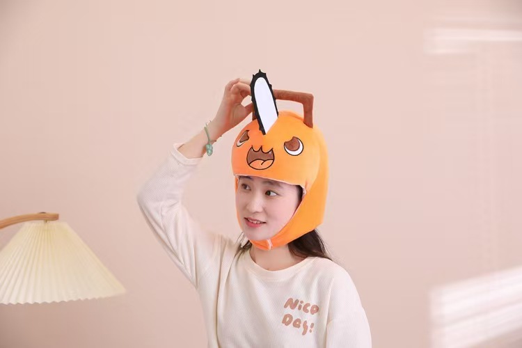 애니메이션 체인소맨 포치타 코스프레 플러시 헤드기어 캡 - Mens Fashion Caps 리뷰 및 가격