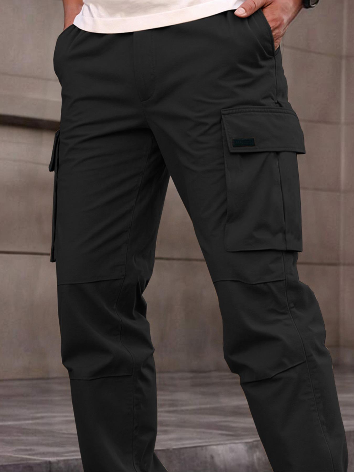 플랩 포켓과 드로스트링 허리가 있는 남성용 솔리드 컬러 - Cargo Jogger Pants 리뷰 및 가격