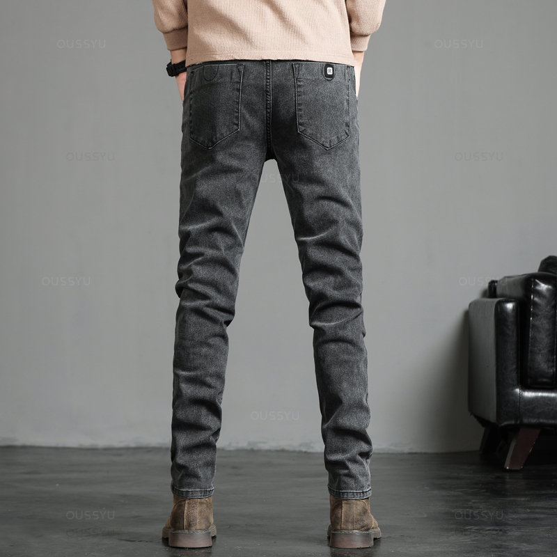용수철 가을 남성 클래식 패션 그레이 청바지, 캐주얼  - Men'S Fashion Grey Jeans 리뷰 및 가격