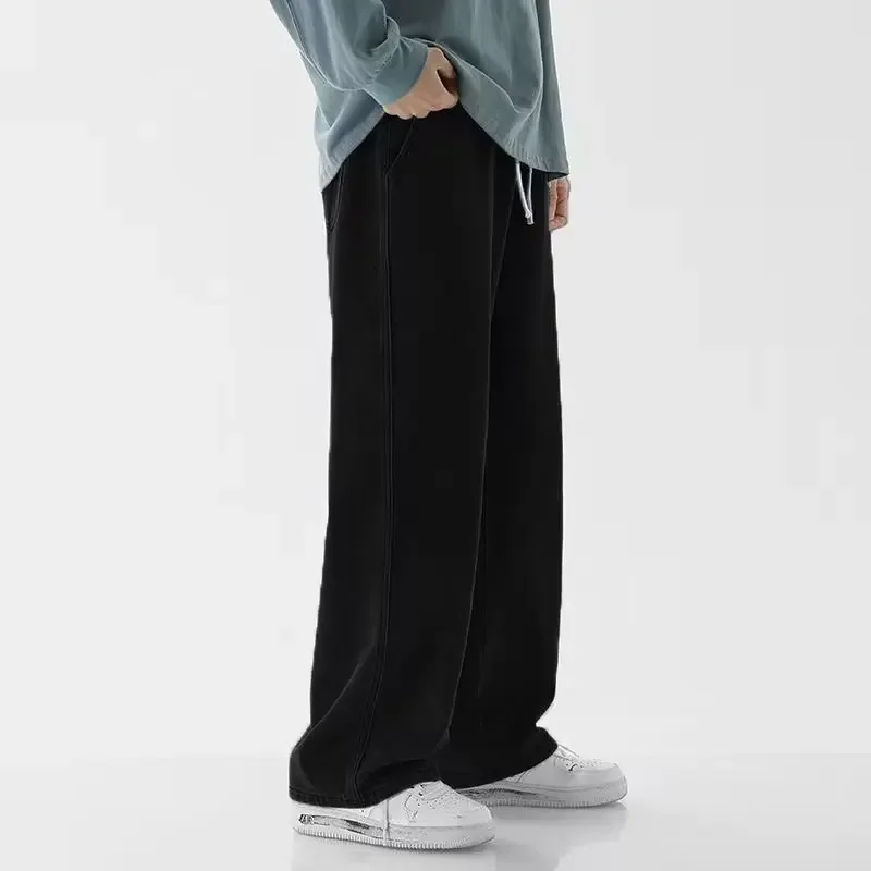 한국 스타일 스트리트웨어 새로운 패션 헐렁한 캐주얼 남 - Men'S Fashion Grey Jeans 리뷰 및 가격