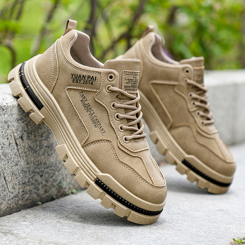 남성용 두꺼운 밑창 작업화 미끄럼 방지 캐주얼 플랫폼  - Men'S Fashion Hiking Boots 리뷰 및 가격