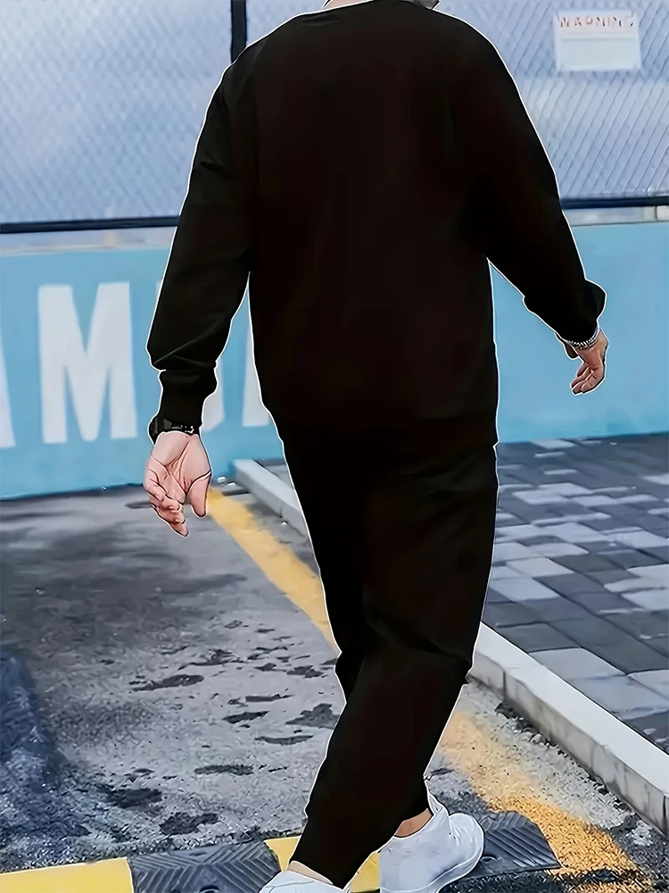 킹 프린트 남성 긴팔 티셔츠 & 스웨트팬츠 2026 봄 - Men Fashion King 리뷰 및 가격