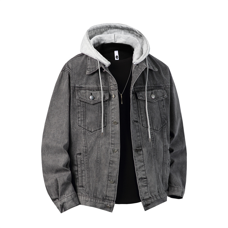 남성 후드 데님 자켓 남성 streetwear 턴 다운 - Bomber Jacket Men 리뷰 및 가격