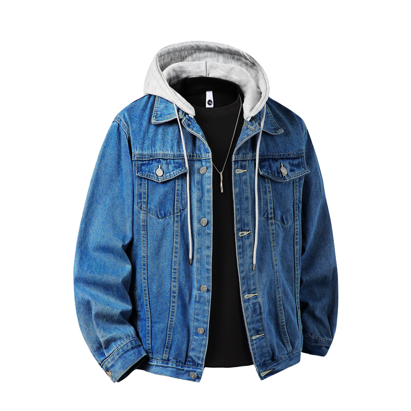 남성 후드 데님 자켓 남성 streetwear 턴 다운 - Bomber Jacket Men 리뷰 및 가격