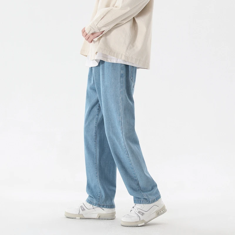 남성용 캐주얼 발목 길이 청바지, 클래식 스트레이트 데 - Men'S Fashion Grey Jeans 리뷰 및 가격